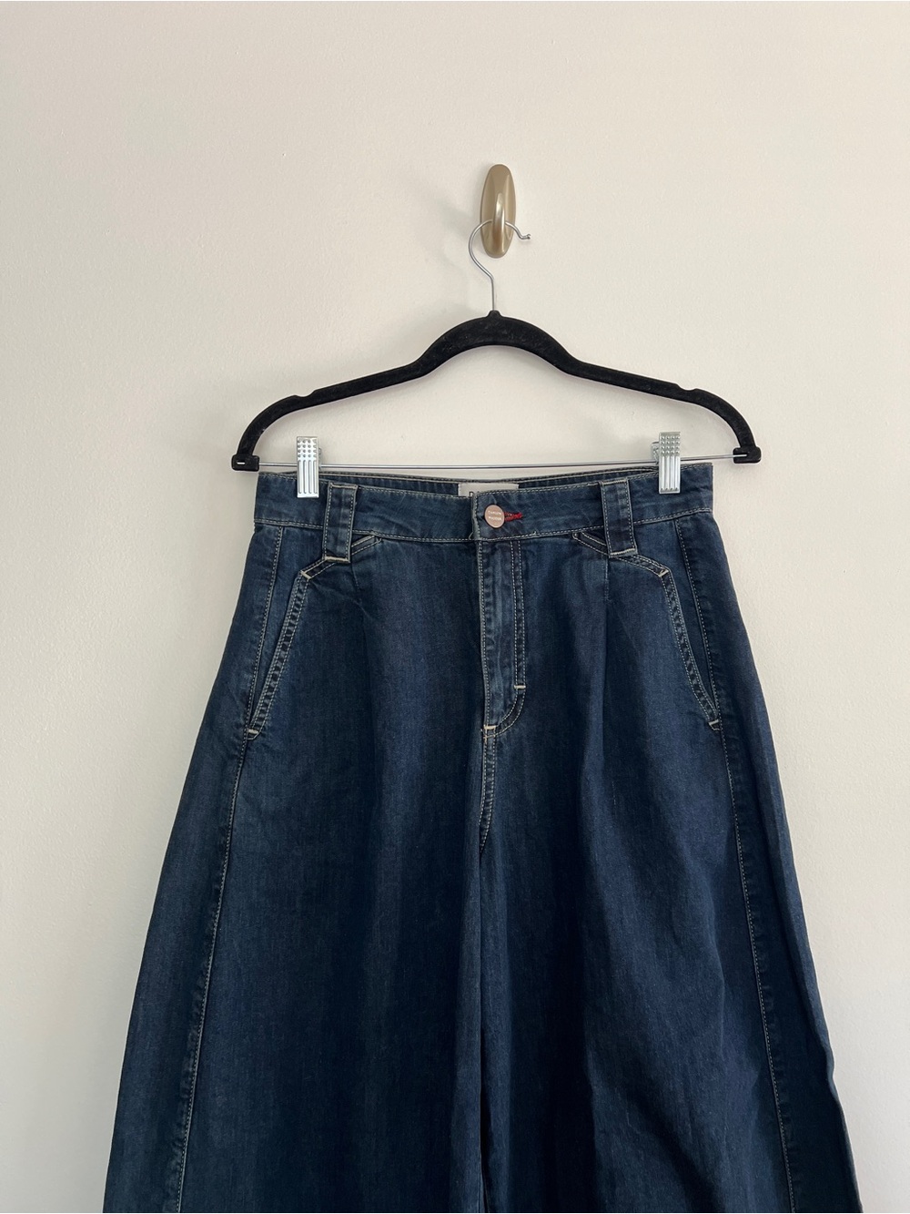 Damson Madder Erika Wide Leg Jeans Dark Wash Size 6 NWT - Picture 3 of 9